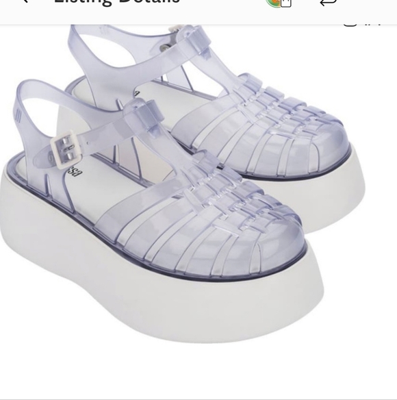 Melissa Possession Plato White Platform Sandals Size 7 - Picture 5 of 8